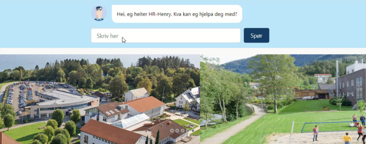 Skjermdump: Eksempel på hvordan HR-Henry ligger godt synlig for de ansatte.