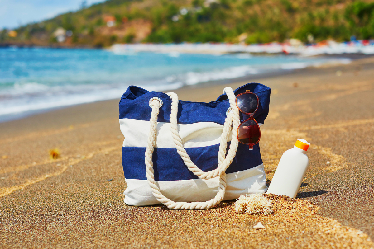 Foto: Strandbag på sandstrand