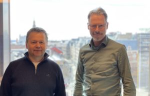 Foto: It- og digitaliseringsansvarlig Geir Lund Engenes og administrativ leder Martin Steen i Industri Energi.