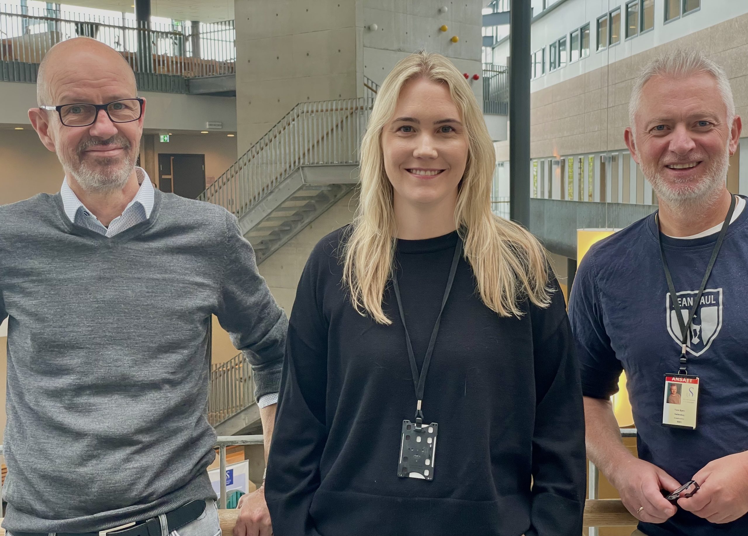 Foto: Andreas, Anette og Tore Bjørn fra Universitet i Stavangers HR-avdeling.