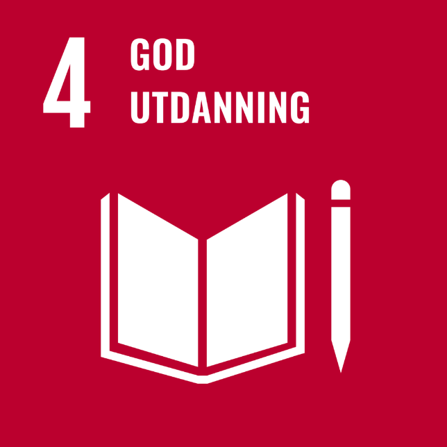 Ilustrasjon: God utdanning - FNs bærekraftsmål nummer 4