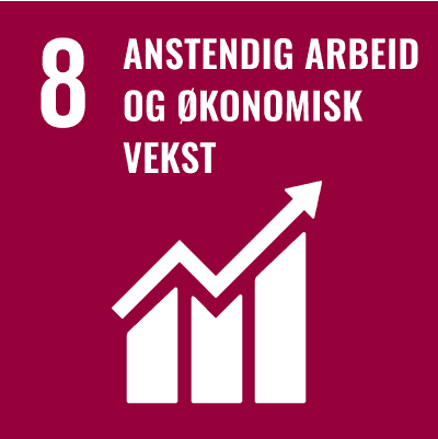 Ilustrasjon: Anstendig arbeid og økonomisk vekst - FNs bærekraftsmål nummer 8